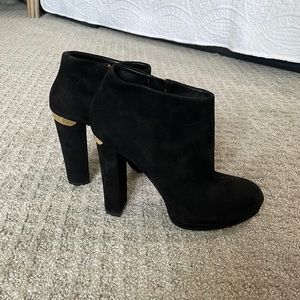 Michael Michael Kors black suede ankle boots